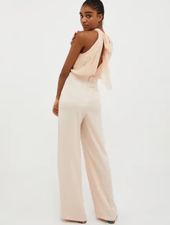 Satin and georgette jumpsuit