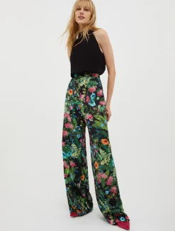 Satin and georgette jumpsuit