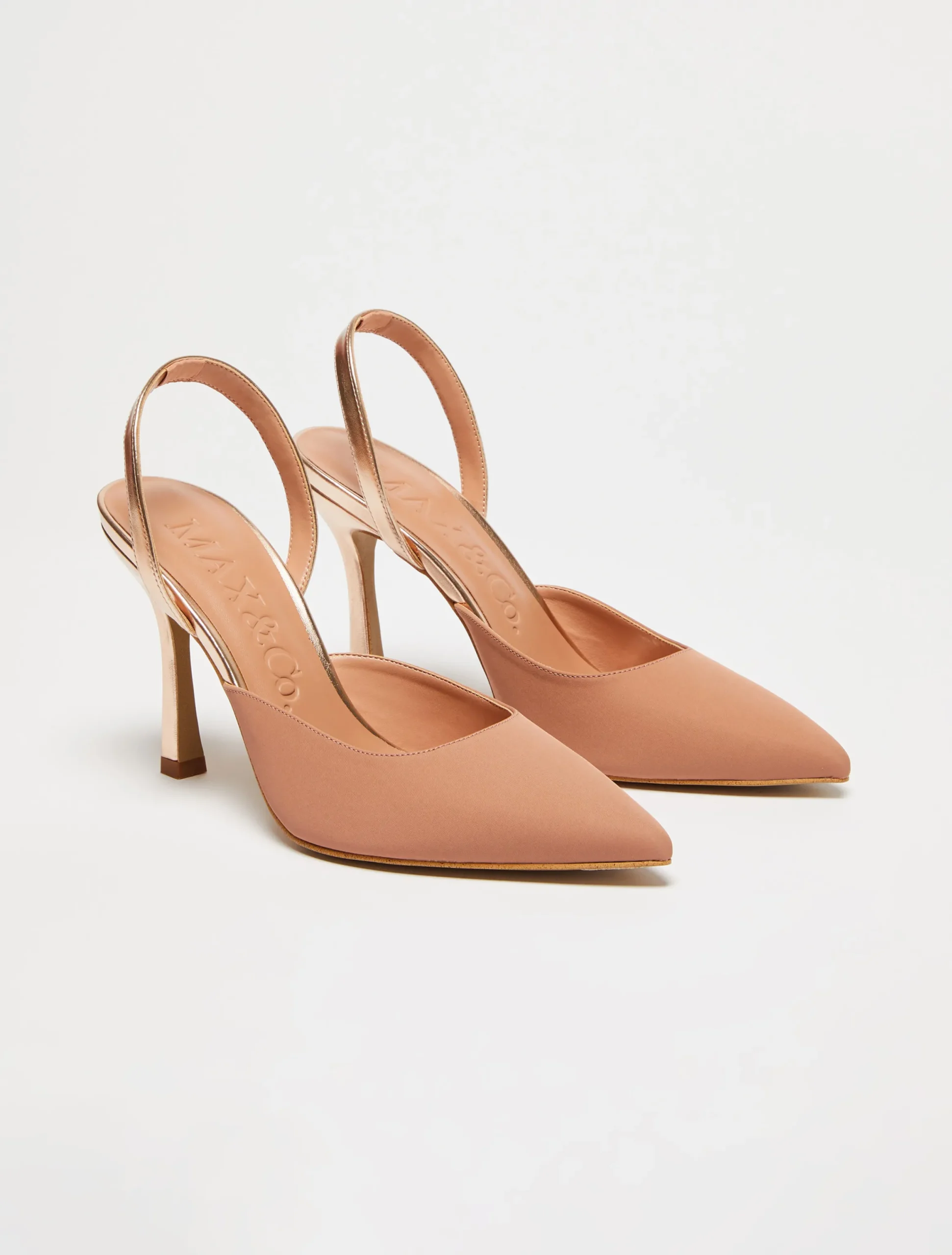 Satin court shoes