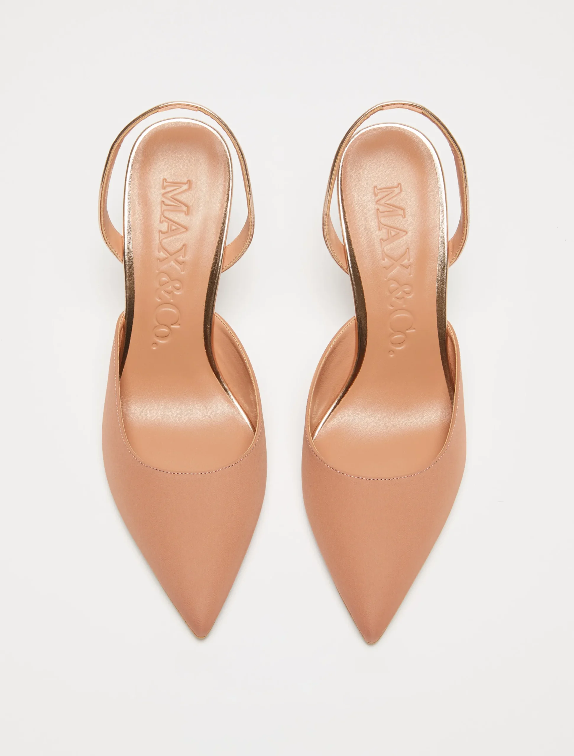Satin court shoes