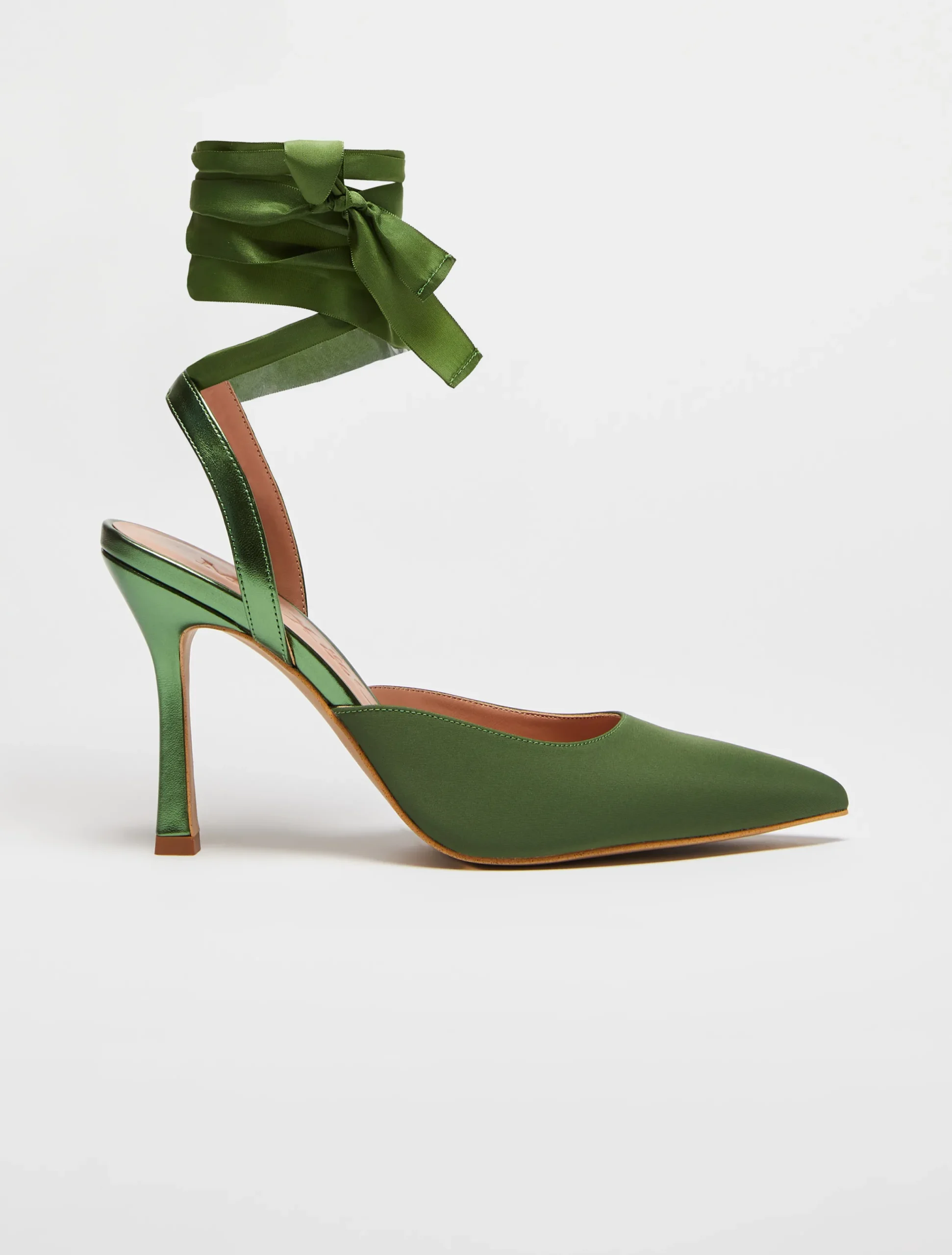 Satin court shoes
