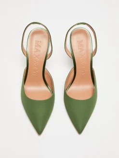 Satin court shoes