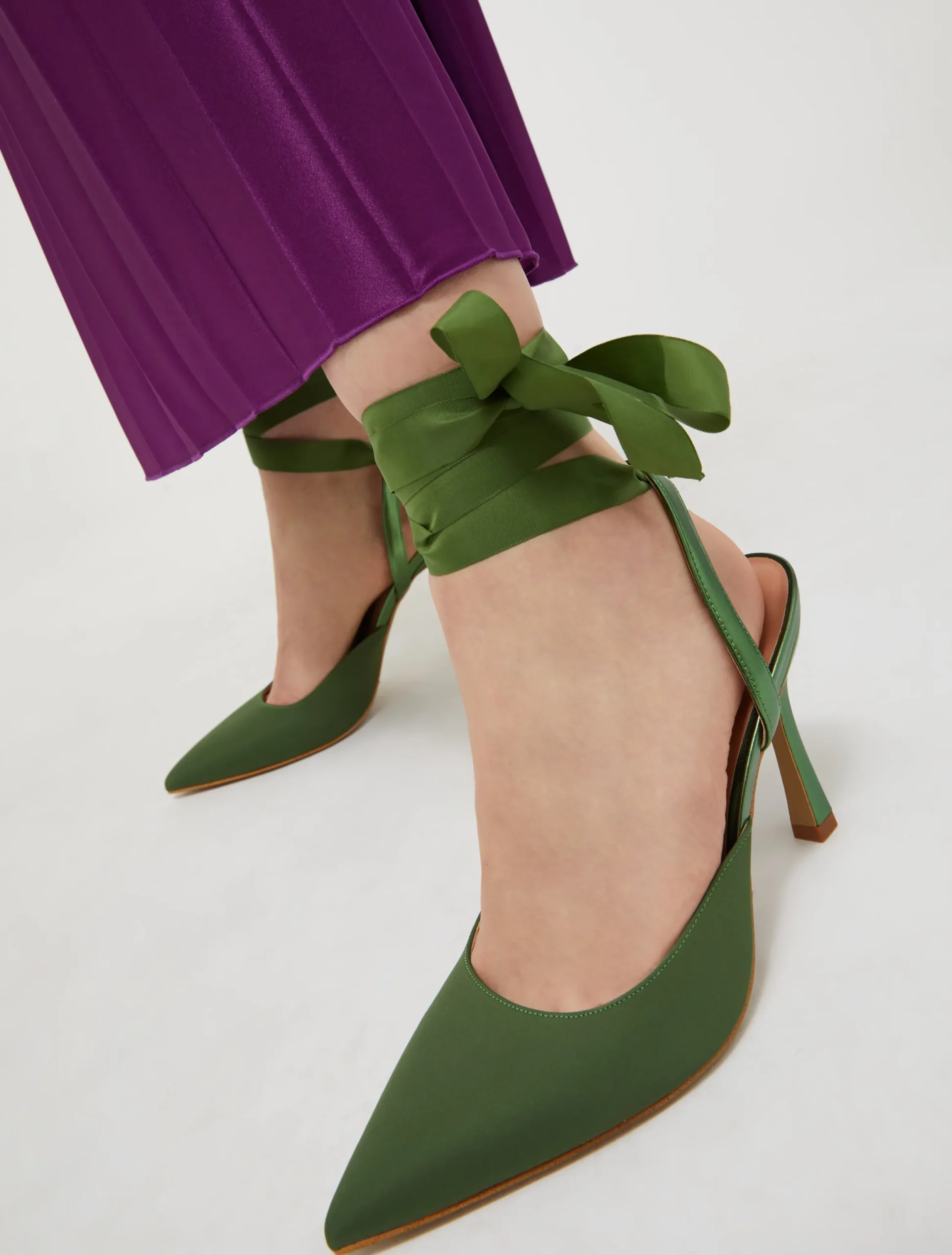Satin court shoes