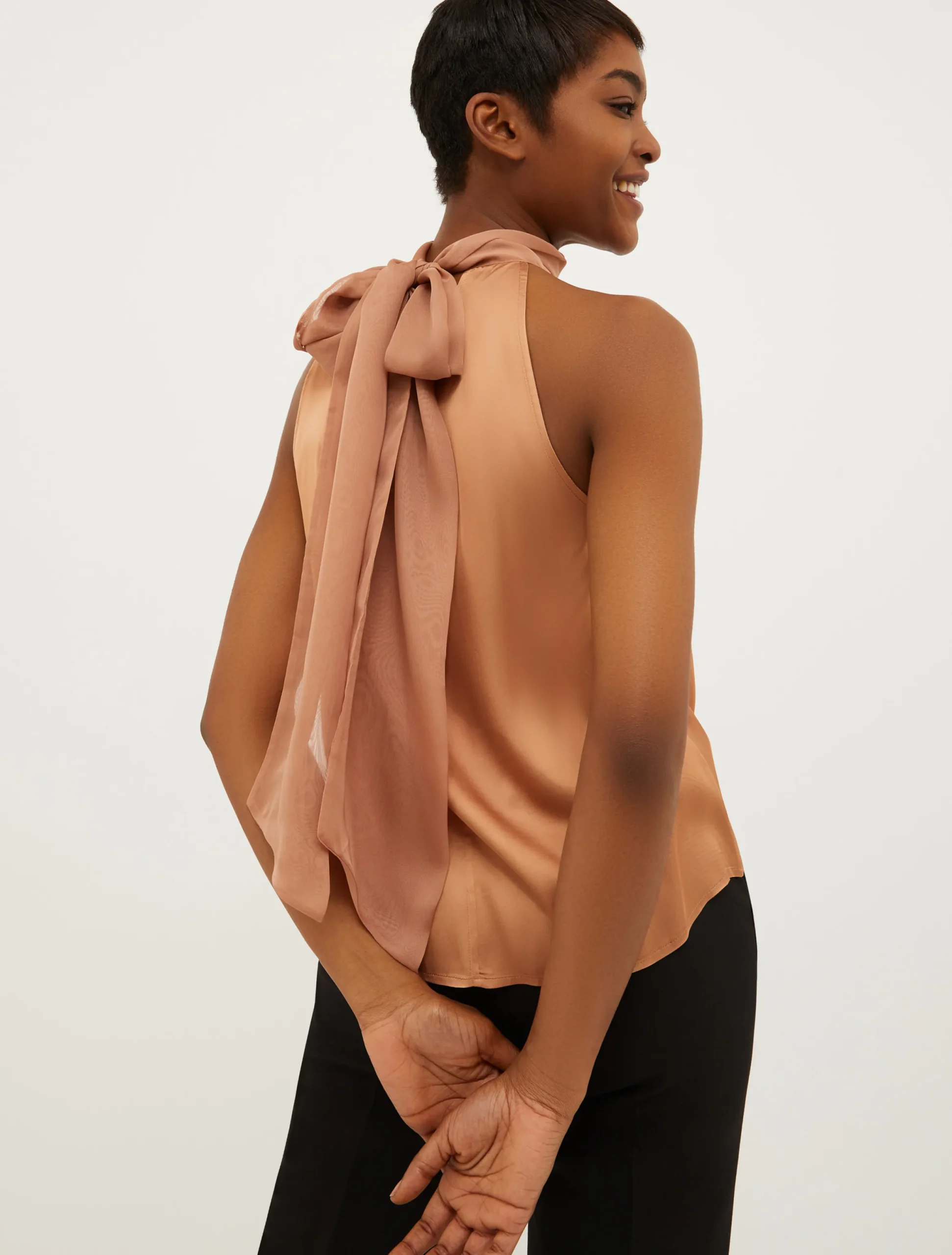 Satin halterneck top