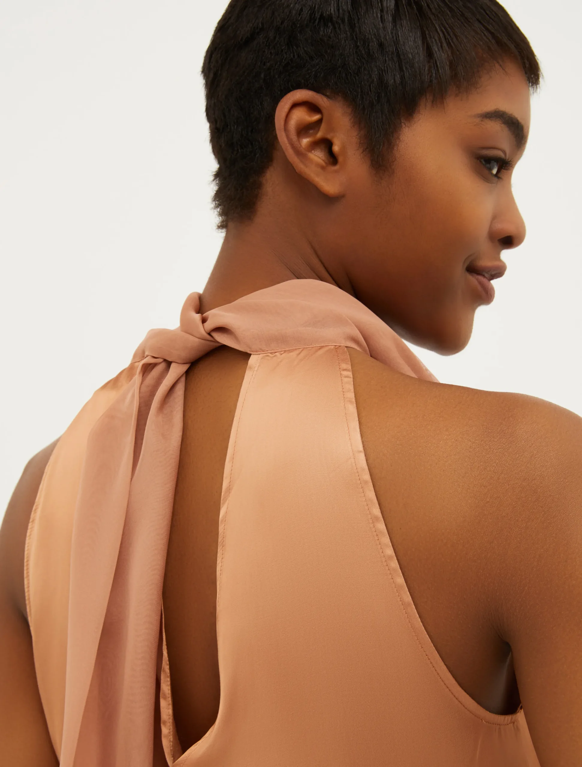 Satin halterneck top