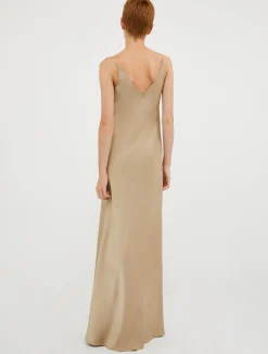 Satin maxi slip dress