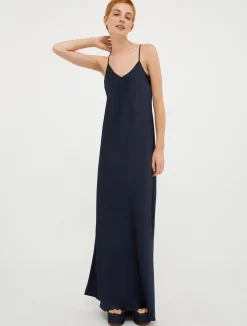Satin maxi slip dress