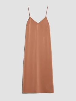 Satin midi slip dress