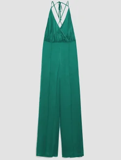Satin palazzo jumpsuit