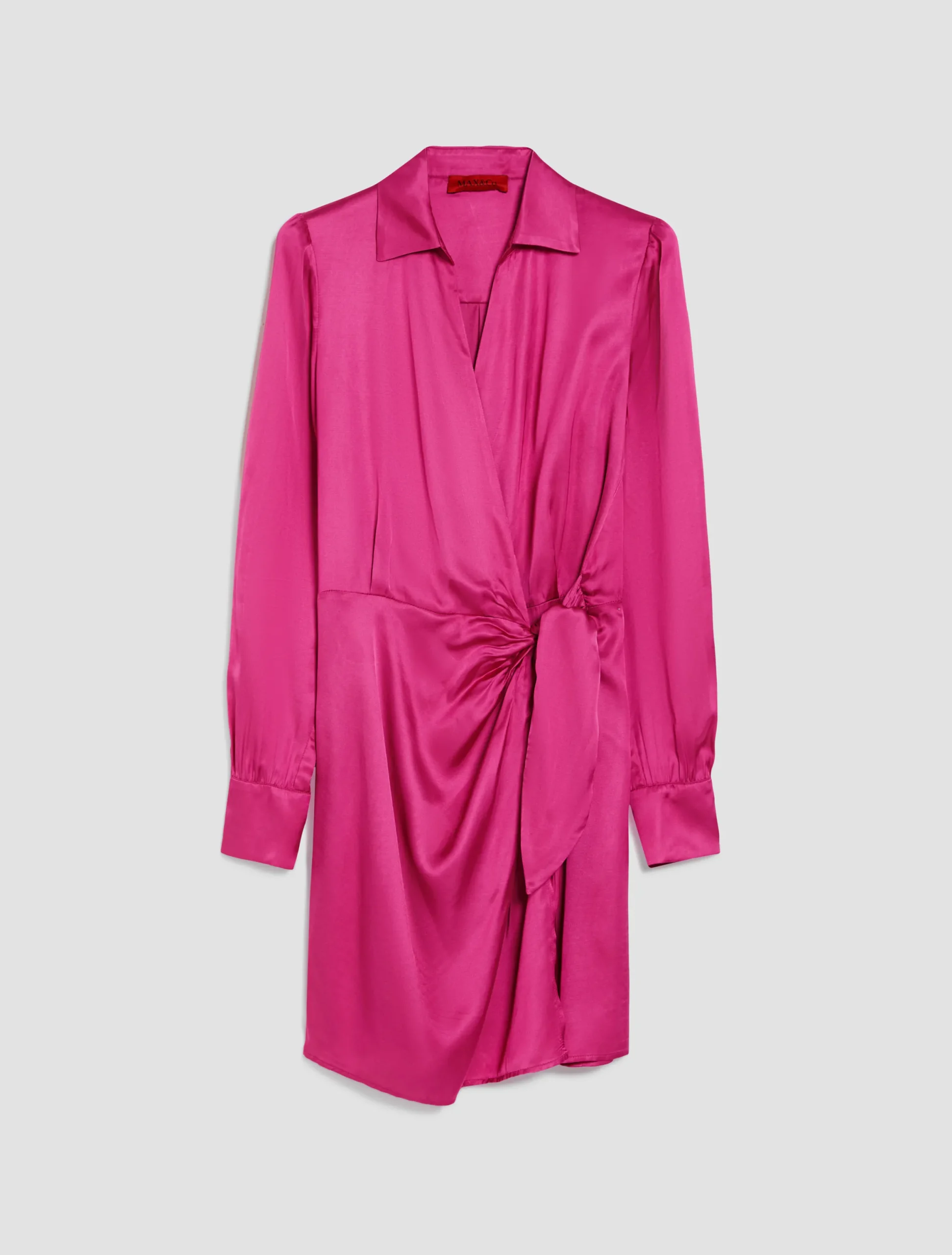 Satin wrap dress