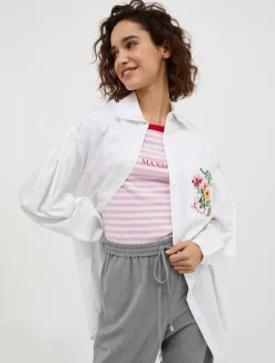 Sequinned cotton shirt