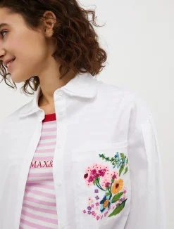 Sequinned cotton shirt
