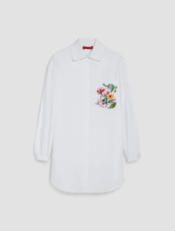 Sequinned cotton shirt