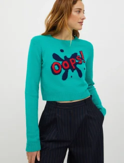 Sequinned wool-blend jumper