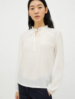 Silk and jersey blouse