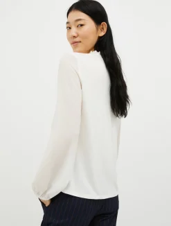 Silk and jersey blouse