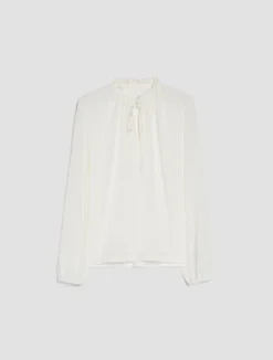 Silk and jersey blouse