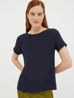 Silk and jersey T-shirt