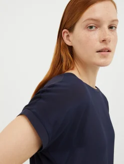 Silk and jersey T-shirt