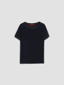 Silk and jersey T-shirt