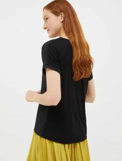Silk and jersey T-shirt