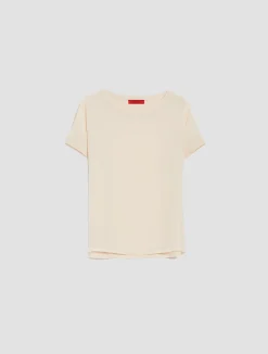 Silk and jersey T-shirt