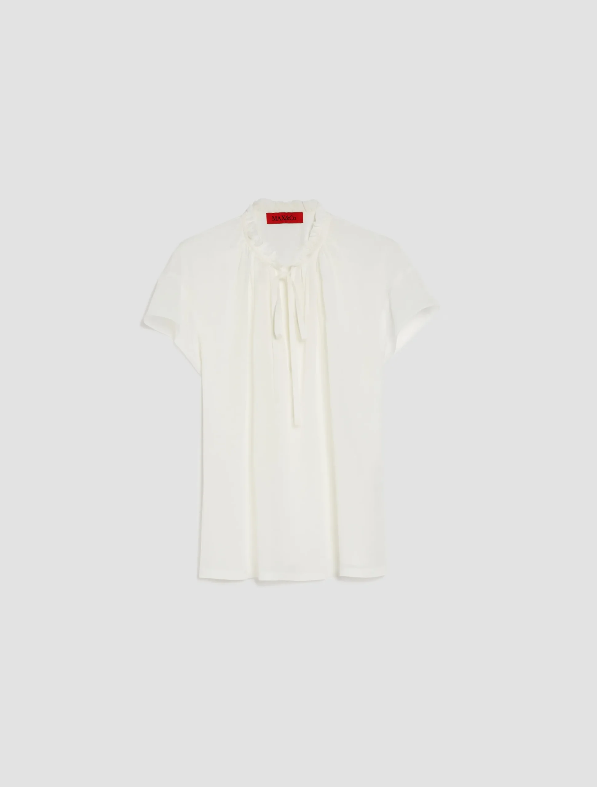 Silk crêpe de Chine and jersey blouse