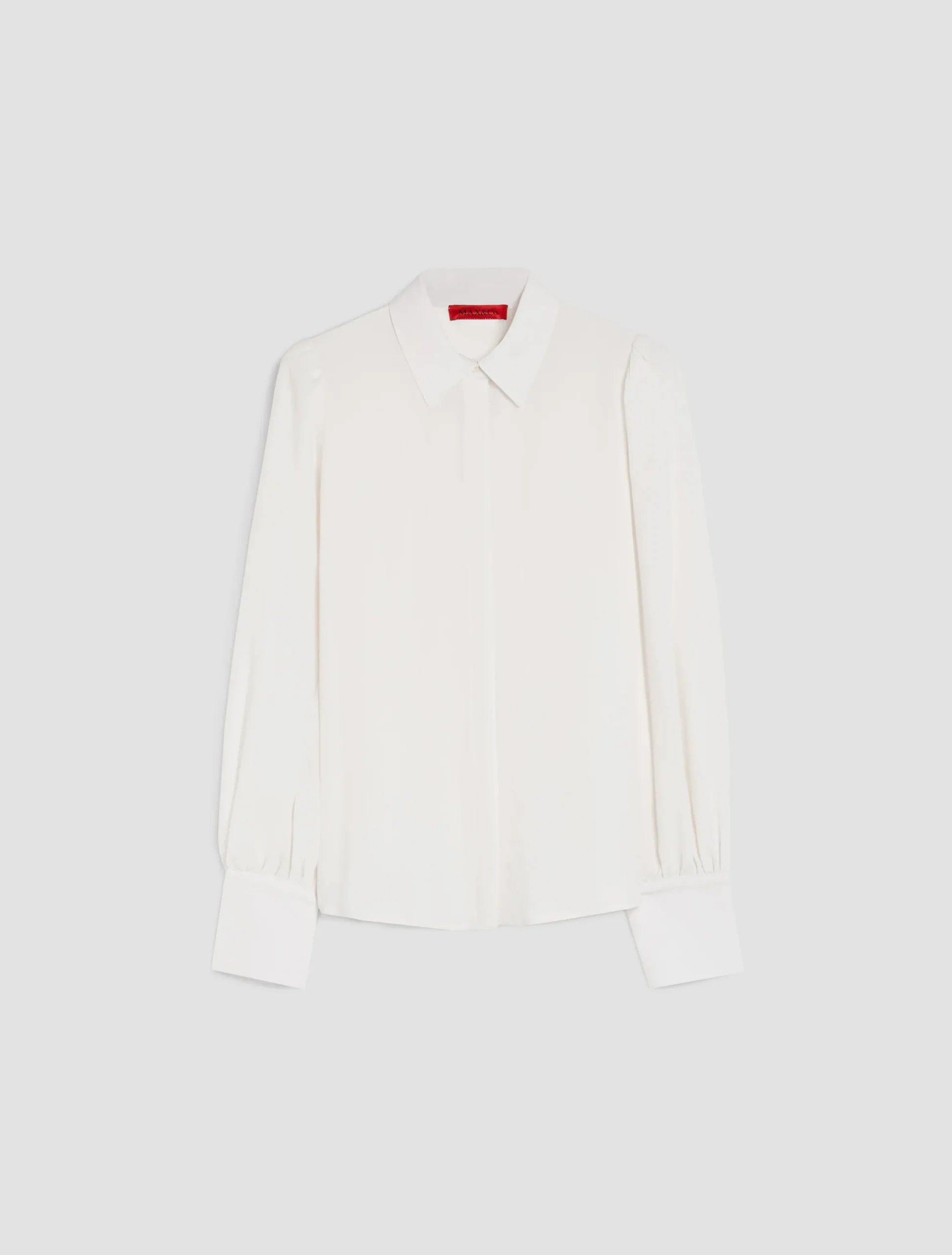Silk-blend crêpe-de-Chine shirt