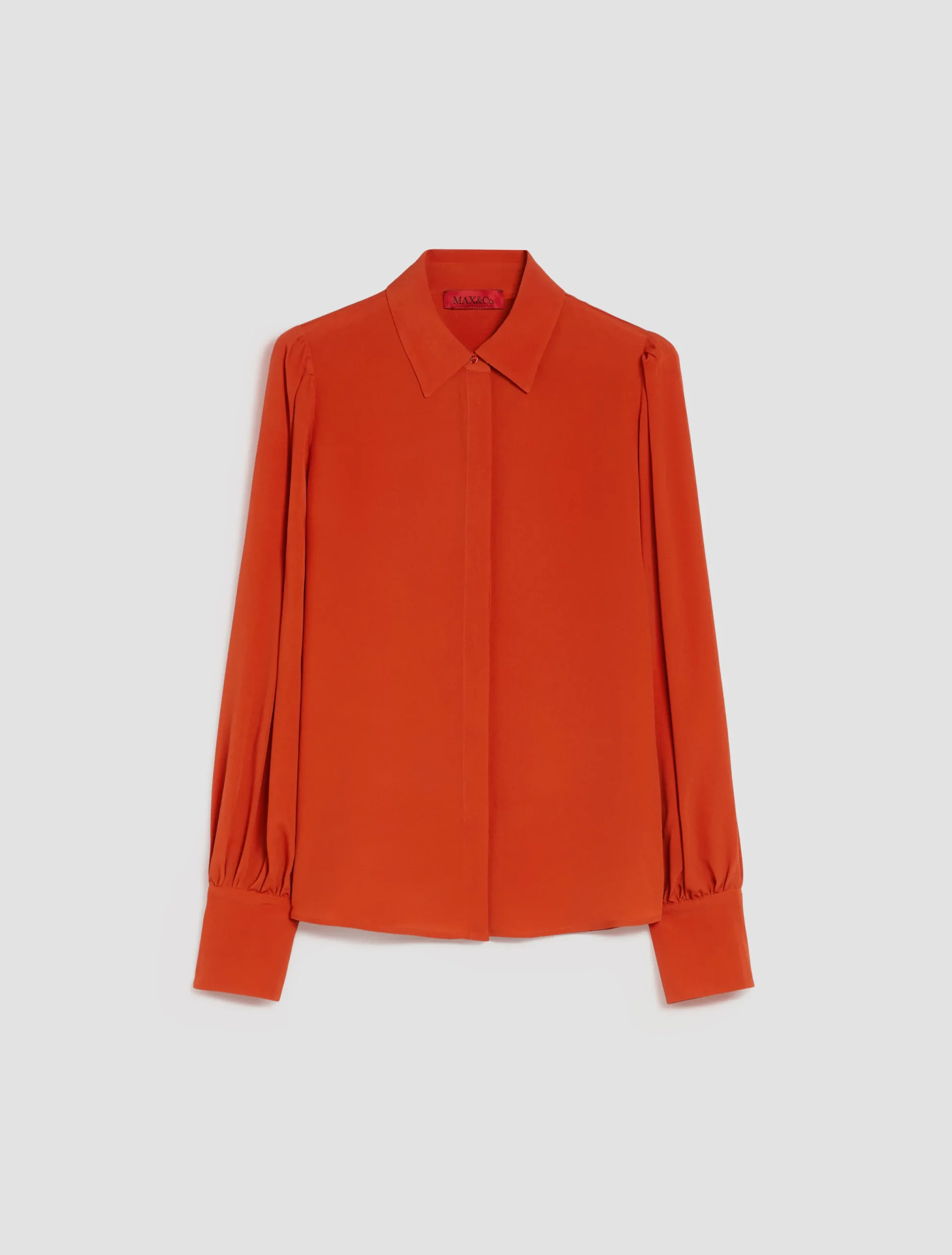 Silk-blend crêpe-de-Chine shirt