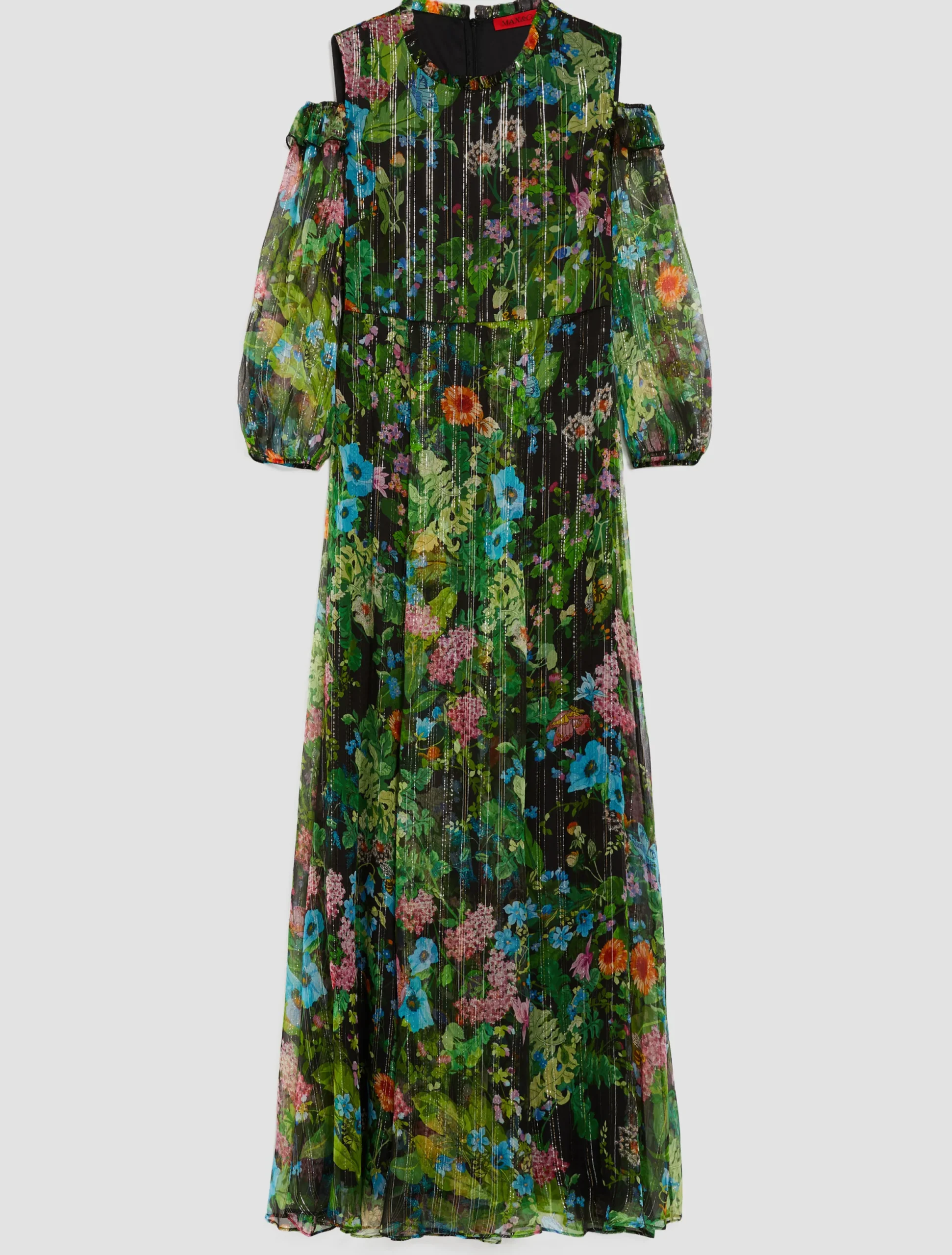 Silk-crepon maxi dress