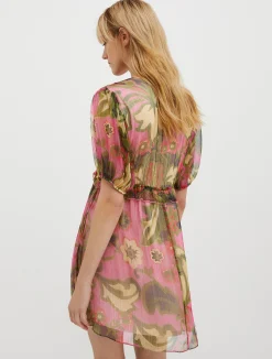 Silk-crepon mini dress