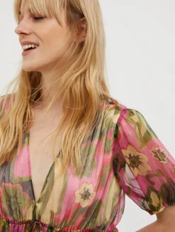Silk-crepon mini dress