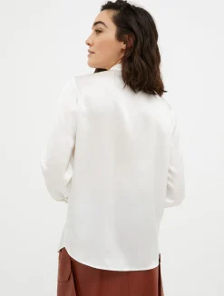 Silk-satin shirt