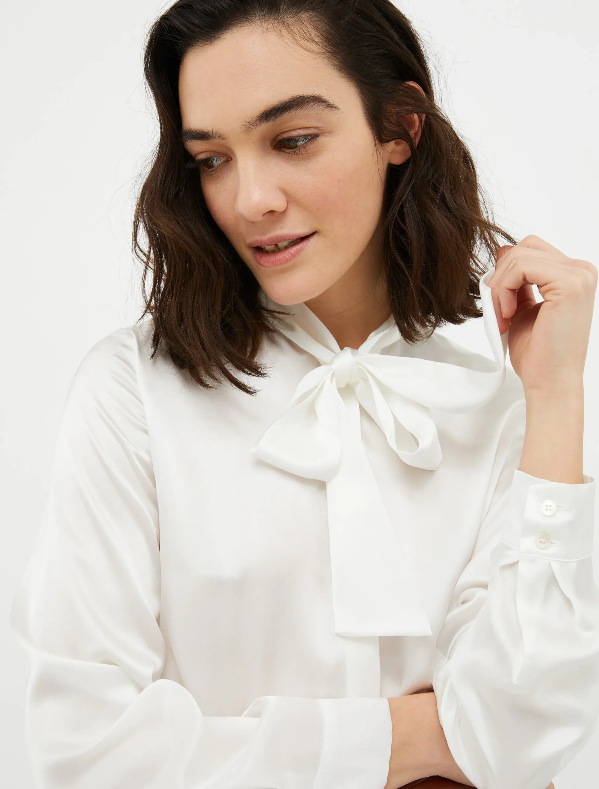Silk-satin shirt