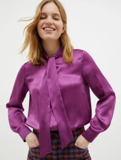 Silk-satin shirt