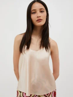 Silk-satin top