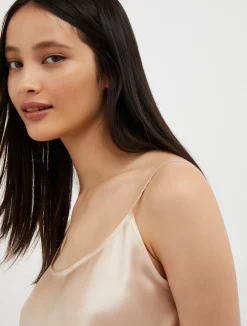 Silk-satin top