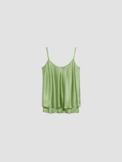 Silk-satin top