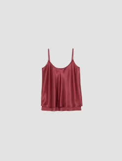 Silk-satin top