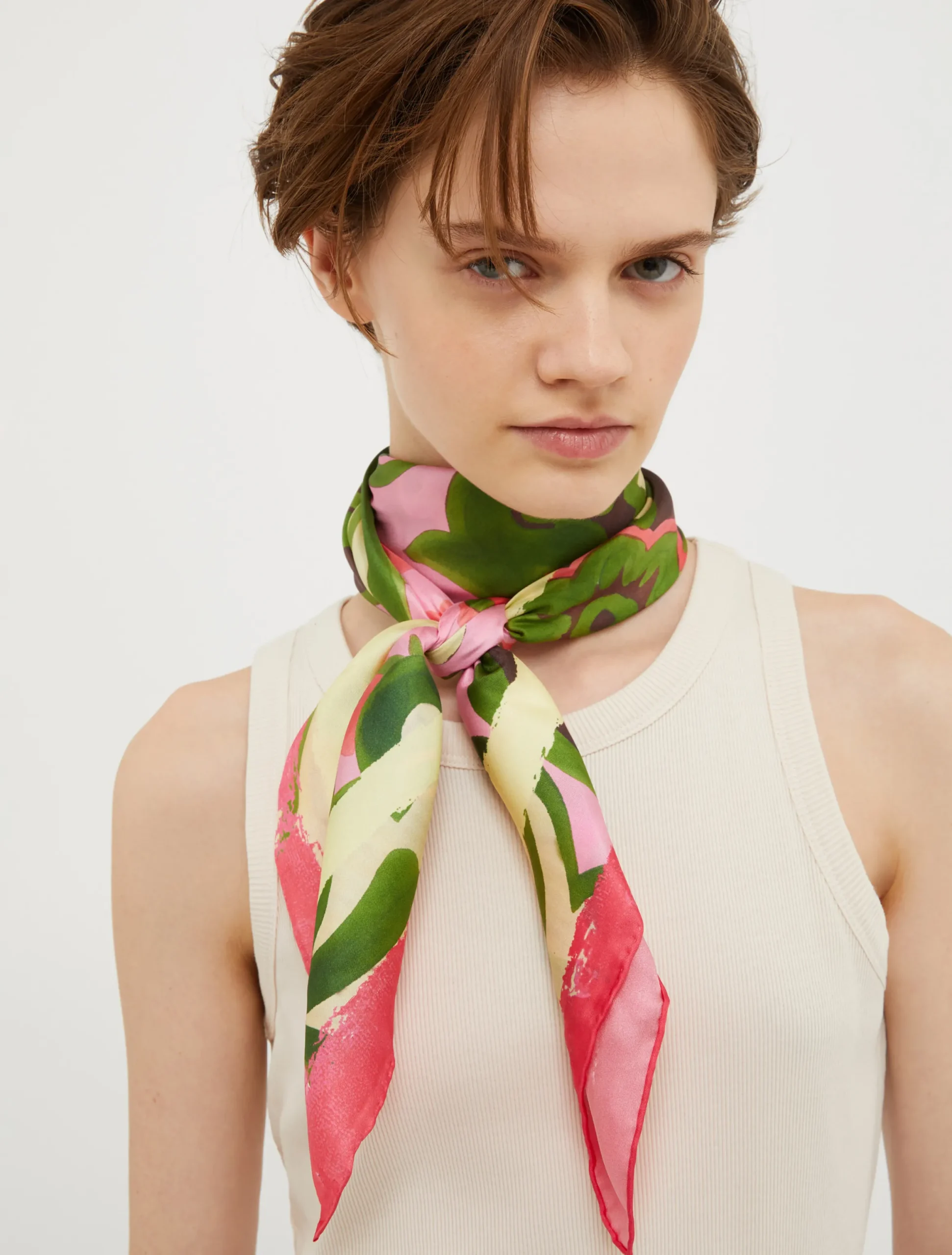 Silk-twill foulard