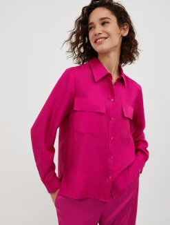 Silk-twill shirt