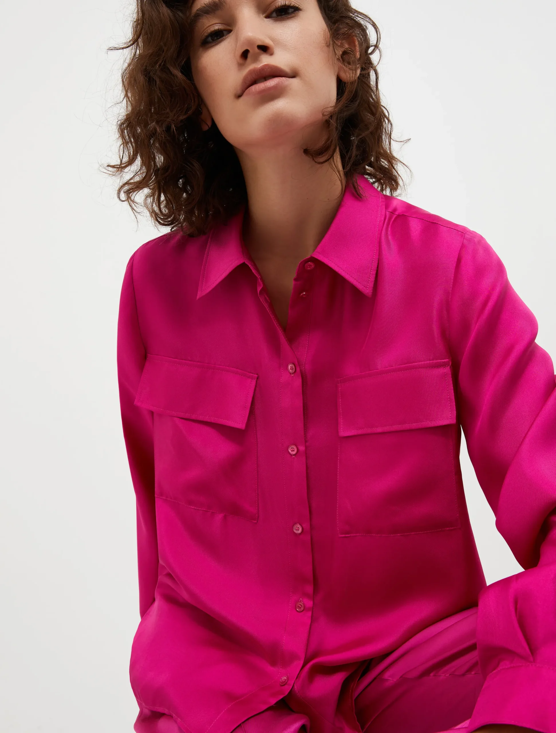 Silk-twill shirt