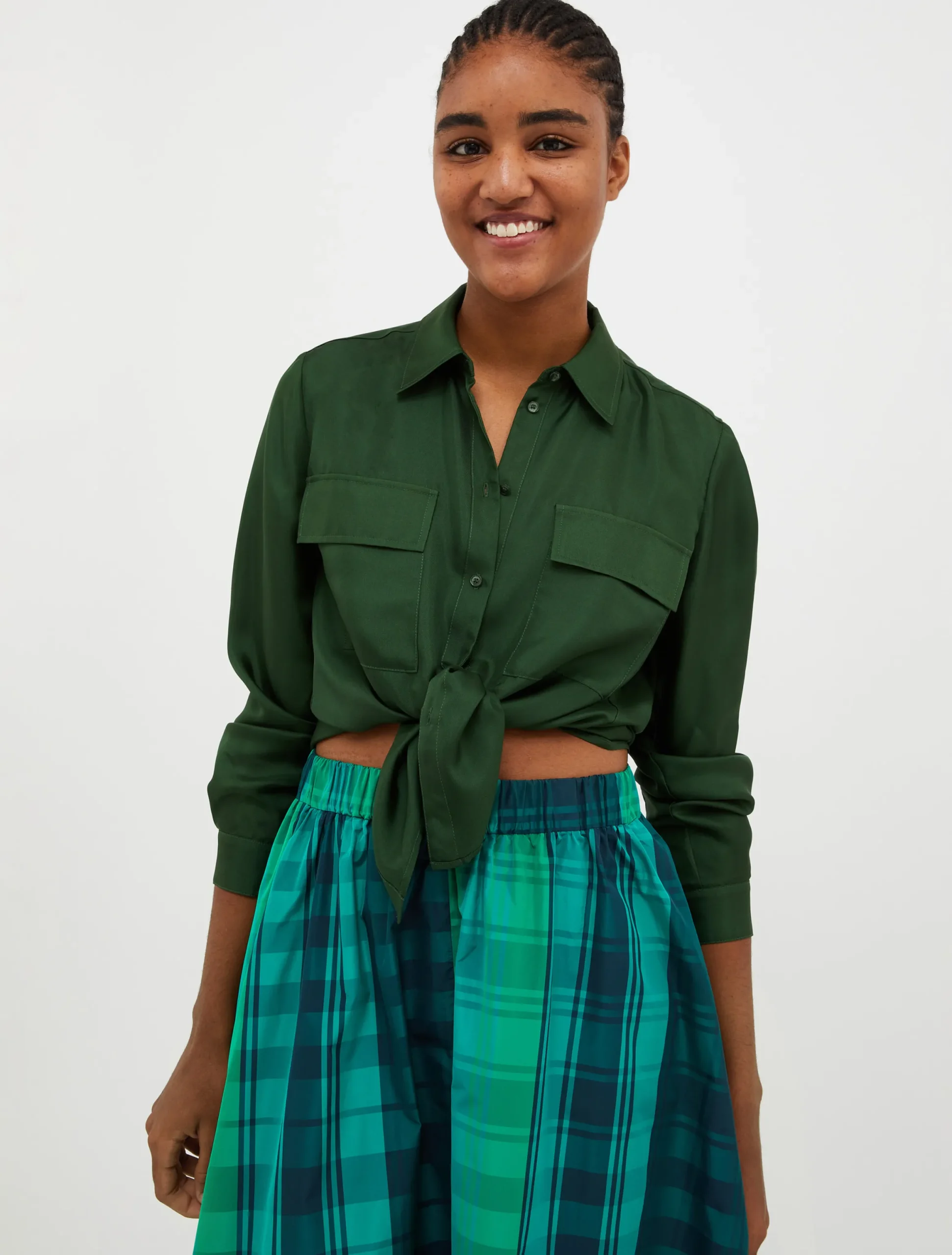 Silk-twill shirt
