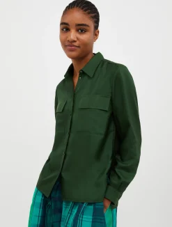 Silk-twill shirt