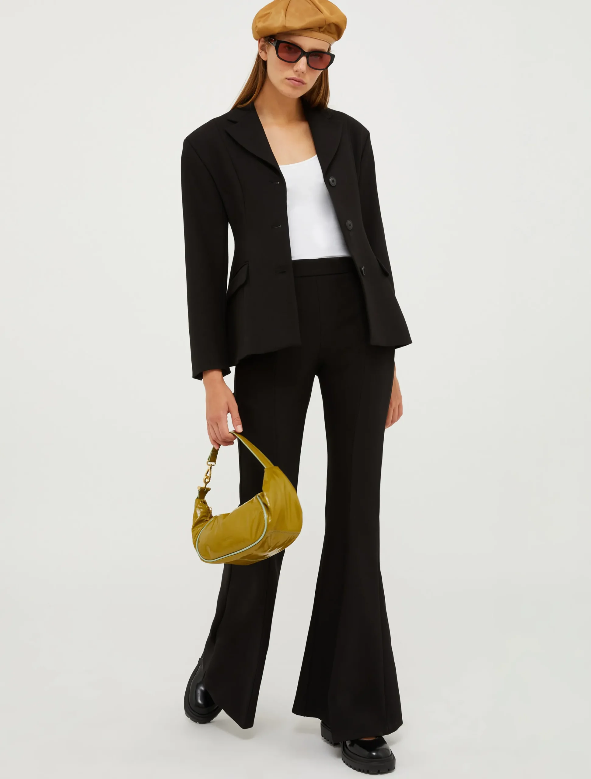 Single-breasted canvas blazer