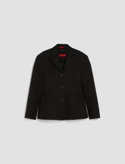 Single-breasted canvas blazer