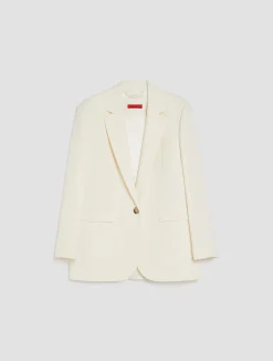 Single-breasted crêpe blazer