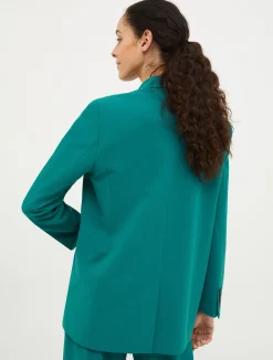Single-breasted crêpe blazer