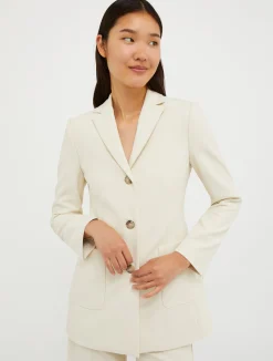 Single-breasted longline blazer