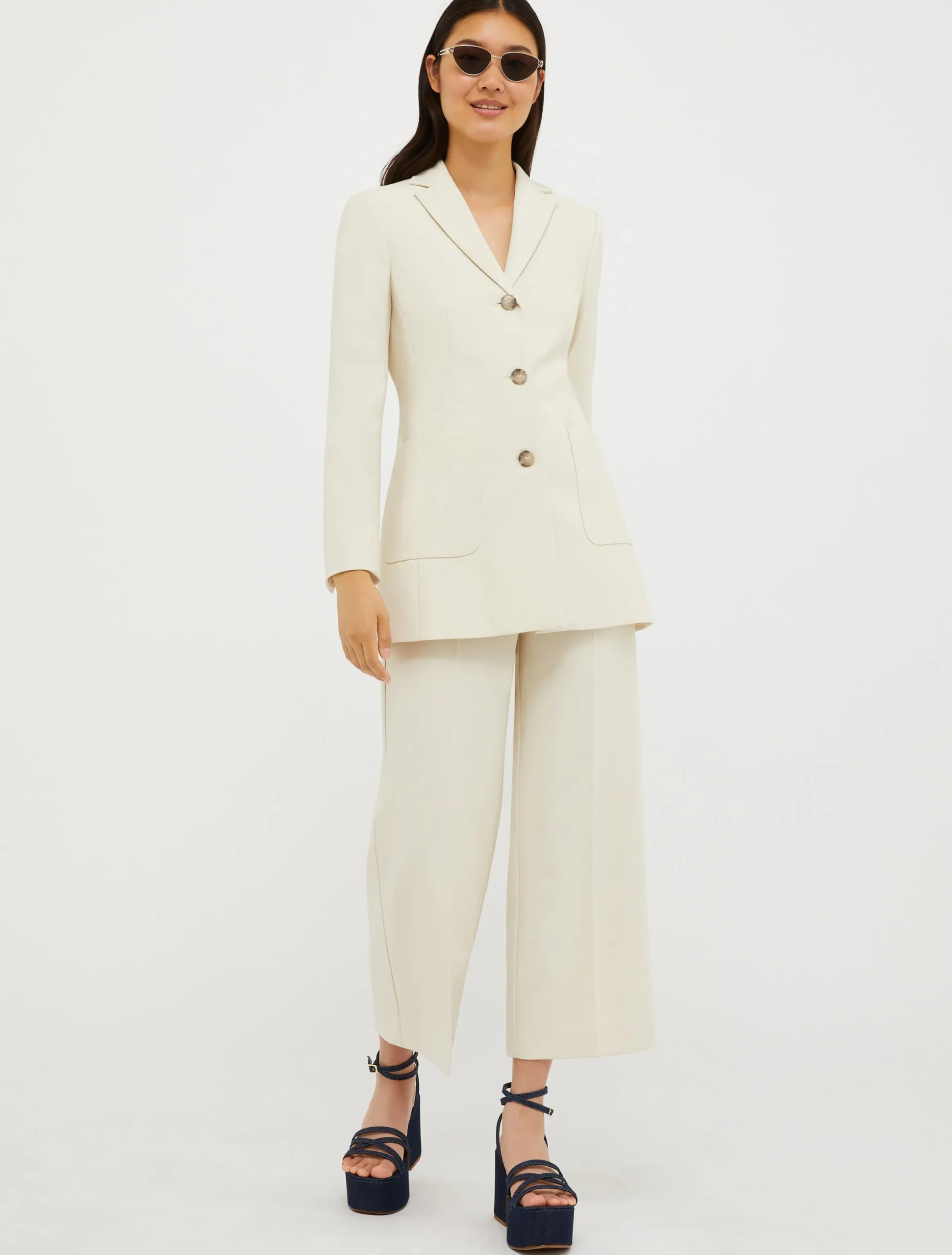 Single-breasted longline blazer